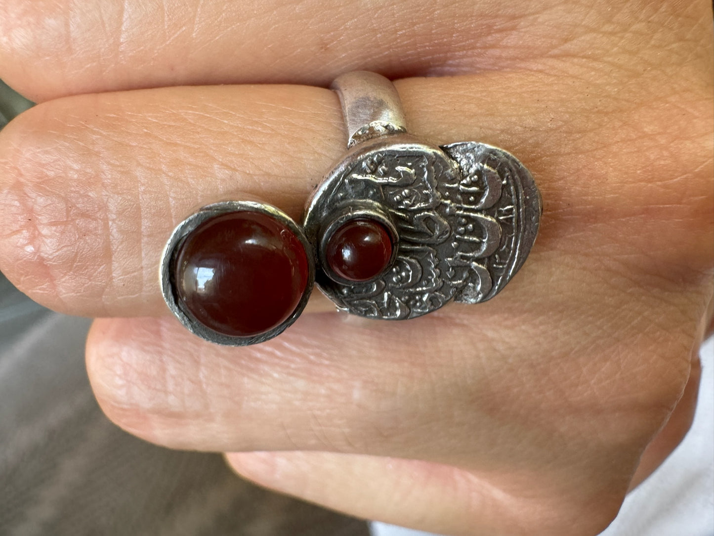 Vintage Persian Red Carnelian Ring