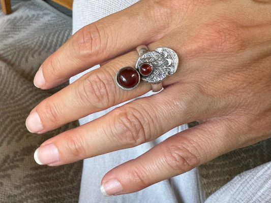 Vintage Persian Red Carnelian Ring