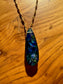 Ammolite Blue and Green Pendant Necklace