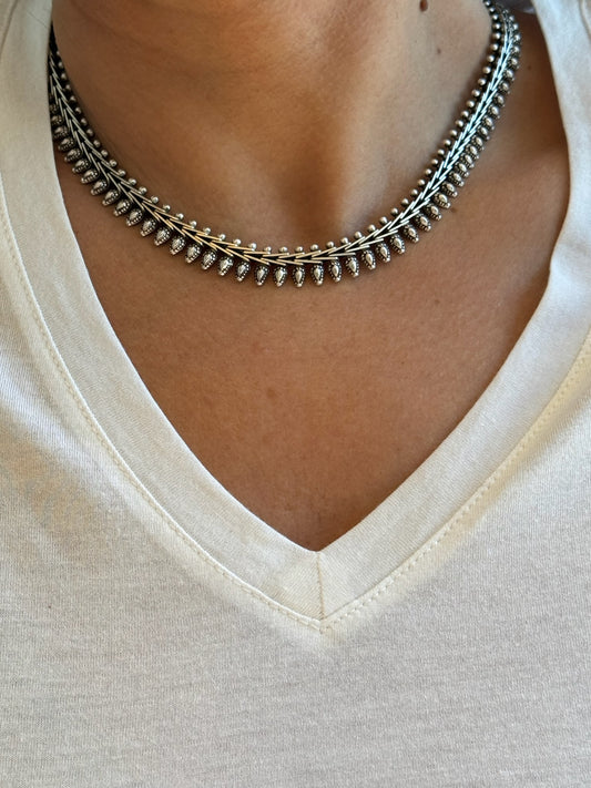 Vintage Silver Bullet Choker Necklace